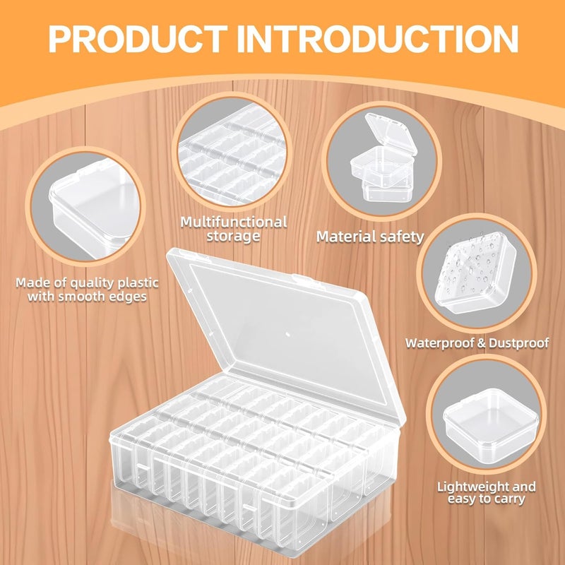 Qryuvfek Bead Organizer Box, 31 Mini Clear Jewelry Organizers and Hinged Lid Bead Storage Containers, Ideal for DIY Jewelry Crafts, Screws and Small Parts Craft Storage - Image 3